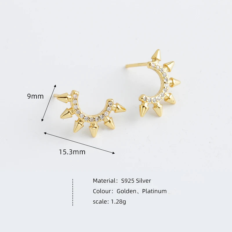 Zirconia Spike Earrings