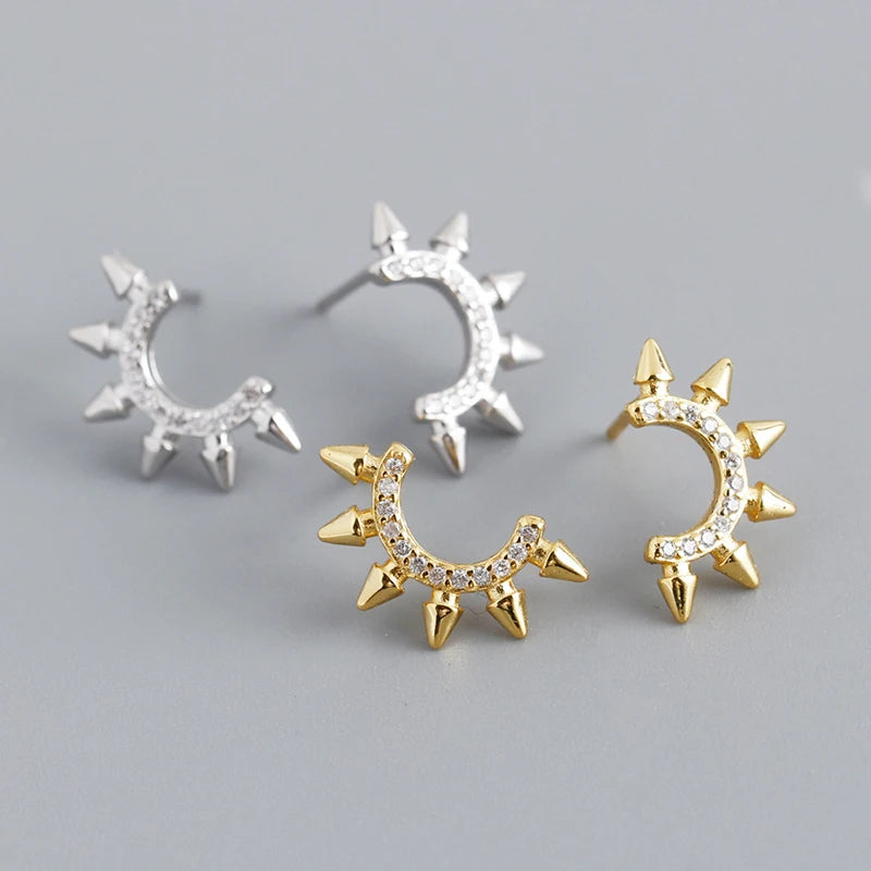 Zirconia Spike Earrings